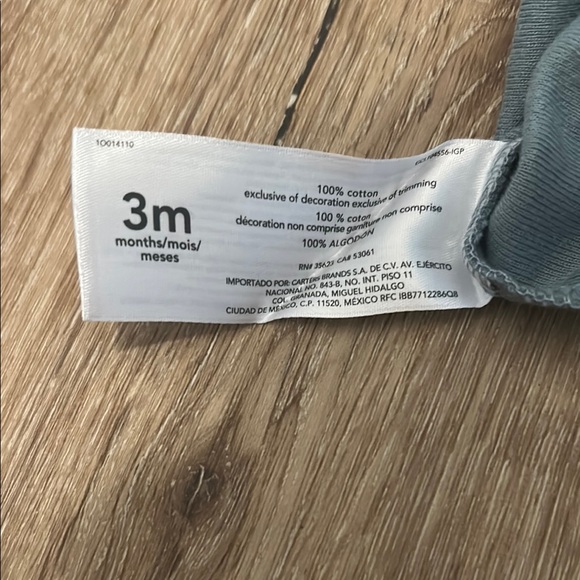 Carter's Blue Long Sleeve Bodysuit with Polka Dots - Picture 4 of 5